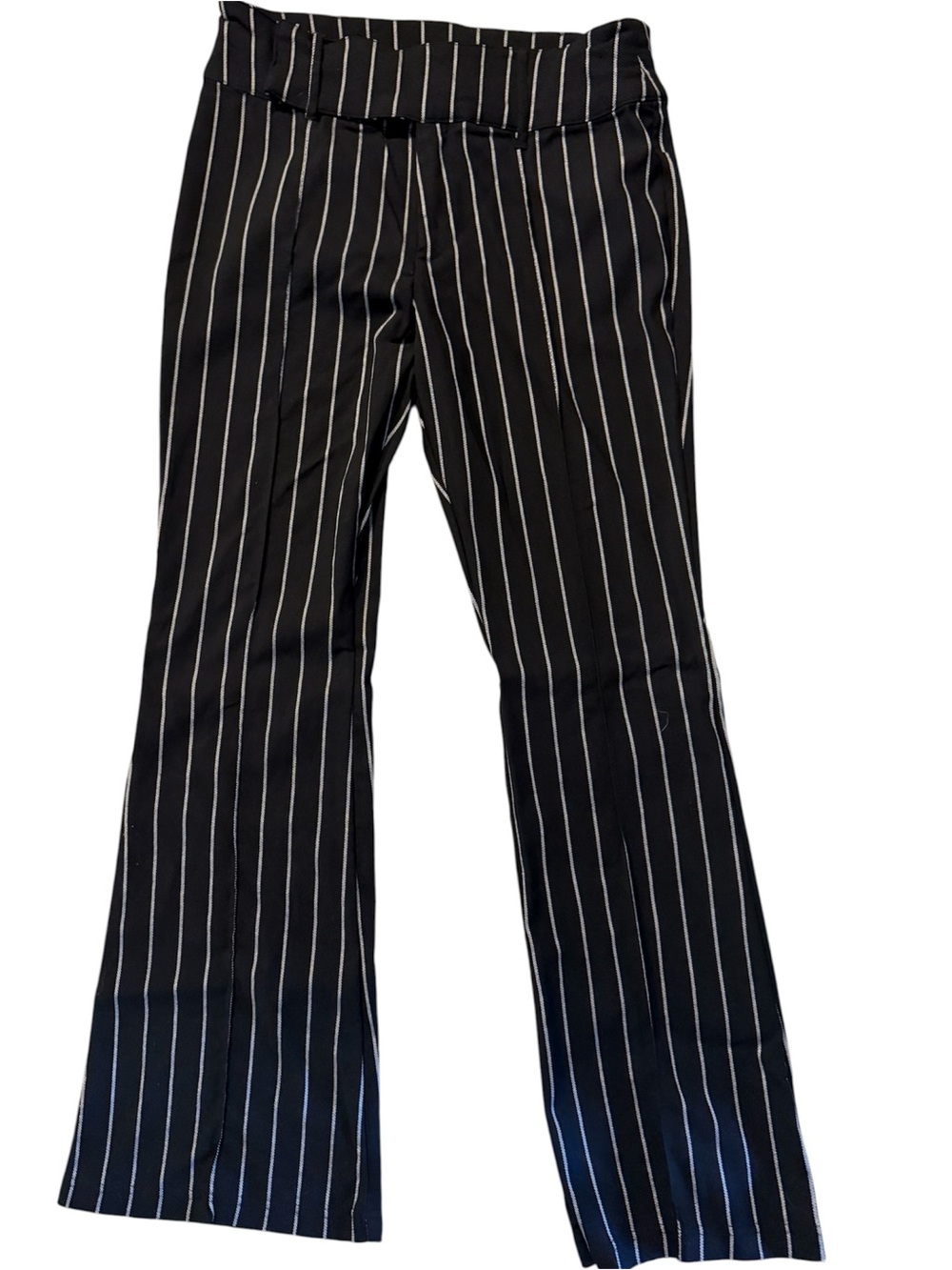 No Boundaries Black Pinstripe Trousers
